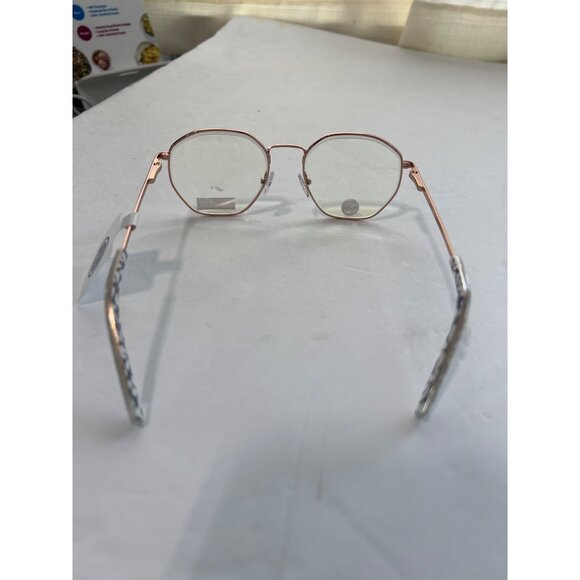 Life Is Good Round Blue Light Blocking Reading Glasses +2.25 Rose Gold Frame - Picture 2 of 9